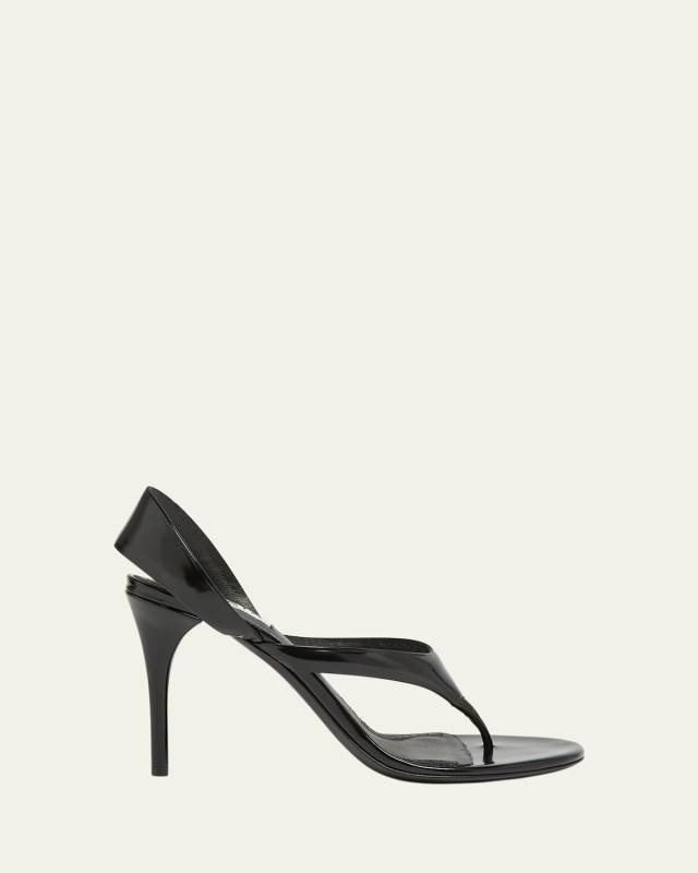 Leather Thong Slingback Sandals